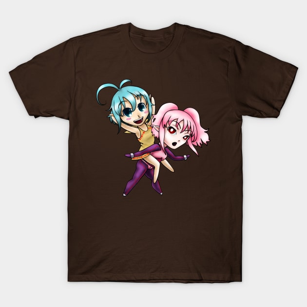 Freesia and Plum Chibis T-Shirt by ChePanArt